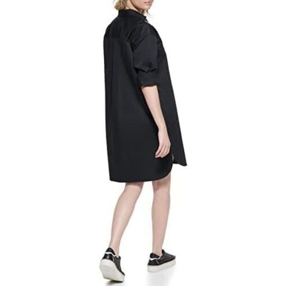 Karl Lagerfeld Paris Print and Patches Shirt / Dress Women's Size Medium - Picture 6 of 13